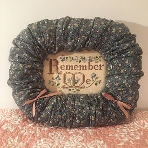 Framed Cross Stitch:  “Remember Me”